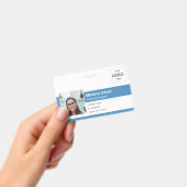 従業員の写真IDロゴ（青） バッジ (手持ち)