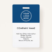 従業員の写真IDロゴ(青) バッジ (裏面)