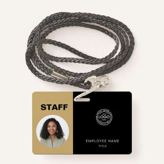 従業員の写真ID会社のロゴスタッフ バッジ (裏面ランヤード)