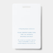 従業員の写真ID会社のロゴセキュリティ バッジ (裏面)