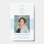 従業員の写真ID会社のロゴセキュリティ バッジ (正面)