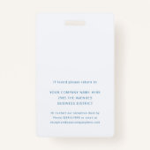 従業員の写真ID会社のロゴセキュリティ バッジ (裏面)