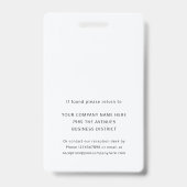 従業員の写真ID会社のロゴセキュリティ バッジ (裏面)