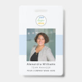 従業員の写真ID会社のロゴセキュリティ バッジ (正面)