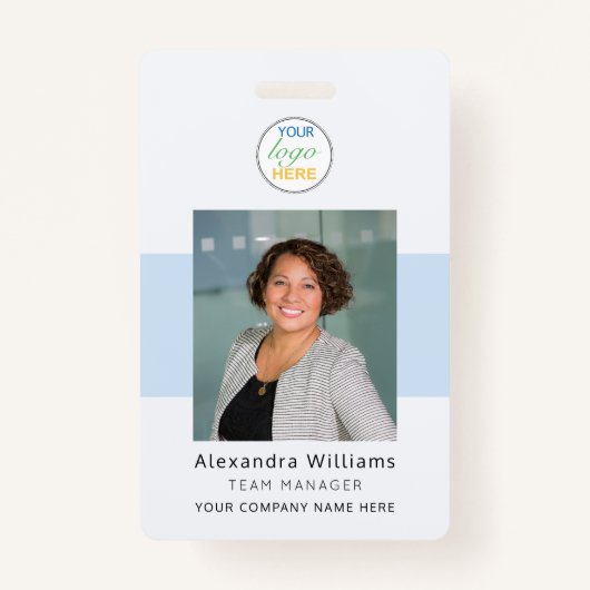 従業員の写真ID会社のロゴセキュリティ バッジ (正面)