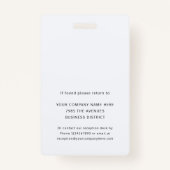 従業員の写真ID会社のロゴセキュリティ バッジ (裏面)