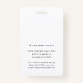 従業員の写真ID会社セキュリティ バッジ (裏面)