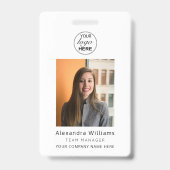 従業員の写真ID会社セキュリティQRコード バッジ (正面)