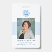 従業員の写真ID会社セキュリティQRコード バッジ (正面)