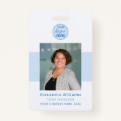 従業員の写真ID会社セキュリティQRコード バッジ (正面)