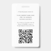 従業員の写真ID会社ロゴQRコードセキュリティ バッジ (裏面)