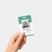 従業員の写真ID緑 バッジ (Handheld)