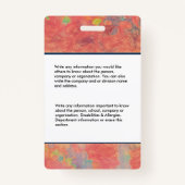 従業員の写真ID識別ビジネスカスタム バッジ (裏面)