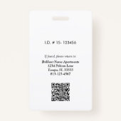 従業員の写真ID金ゴールドグレーパーソナライズされた バッジ (裏面)