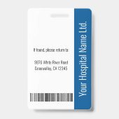 従業員の写真ID (カスタム詳細) バッジ (裏面)