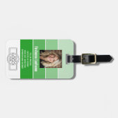 従業員の写真ID -ストライプロゴ、プロフェッショナル ラゲッジタグ (正面横)