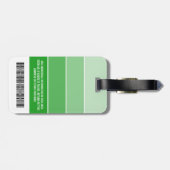 従業員の写真ID -ストライプロゴ、プロフェッショナル ラゲッジタグ (裏面横)