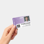 従業員の写真ID -モダントライバル、ロゴバーコード バッジ (Handheld)