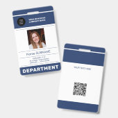 従業員の写真ID QR CODE会社セキュリティ バッジ (正面＆裏面)
