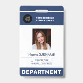 従業員の写真ID QR CODE会社セキュリティ バッジ (正面)