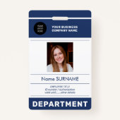 従業員の写真ID QR CODE会社セキュリティ バッジ (正面)