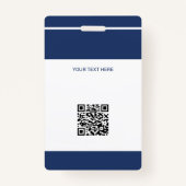 従業員の写真ID QR CODE会社セキュリティ バッジ (裏面)