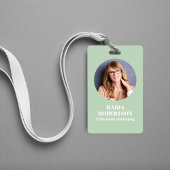 従業員の写真QRコードグリーンパーム バッジ