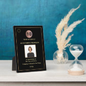 従業員の勤続年数フォトロゴの金ゴールドカスタム フォトプラーク (側面)