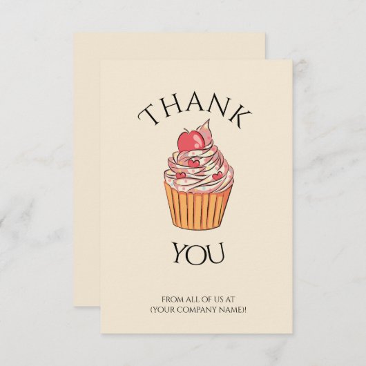 従業員の同僚のボス職場の評価 サンキューカード (正面/裏面)
