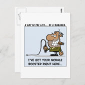 従業員の士気を高めるための管理ツール ポストカード (正面/裏面)