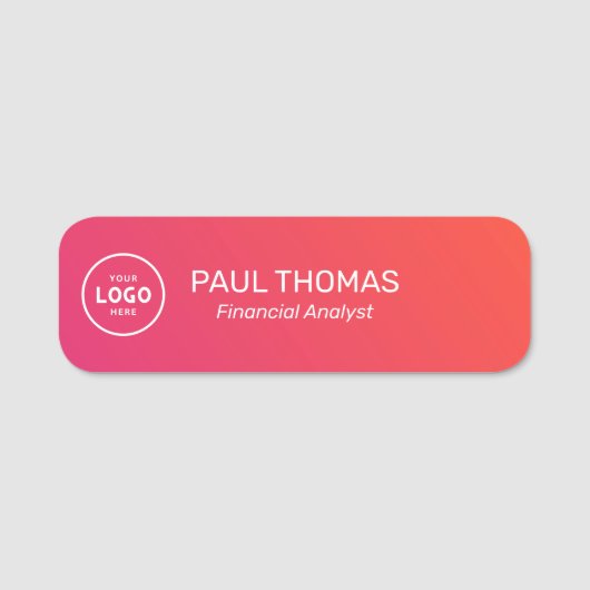 従業員の役職のモダンプロフェッショナル磁気 名札 (正面)