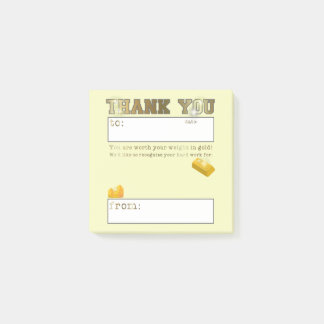 従業員の感謝が認識を叫ぶ ポストイット