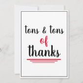 従業員の感謝してい謝意赤黒トン サンキューカード (正面)