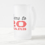 従業員の感謝のマグ|の第20記念パーティー フロストグラスビールジョッキ (正面右)