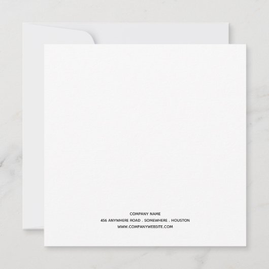 従業員の感謝の日のビジネスロゴ 招待状 (裏面)