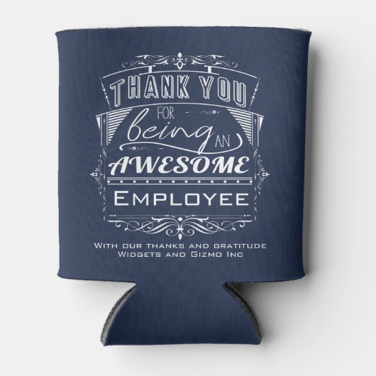 従業員の感謝の気持ち 缶クーラー (正面)