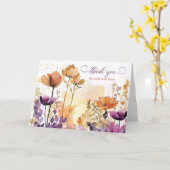 従業員の感謝ビジネスの水の色ワイルドフラワー カード (黄色い花)