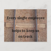 従業員の感謝Thank You Business Rail ポストカード (正面)