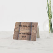 従業員の感謝Thank You Railroad Tracks カード (正面)