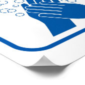 従業員の手洗いポスター ポスター (角)