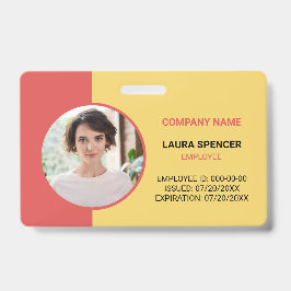 従業員の横型フォトIDバッジ バッジ