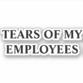 従業員の涙タンブラー断熱マグカップ シール (正面)