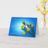 従業員の記念日のカスタマイズ可能射撃、 発砲スター カード (黄色い花)