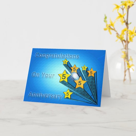 従業員の記念日のカスタマイズ可能射撃、 発砲スター カード (黄色い花)