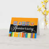 従業員の記念日 – はっきりした色 カード (黄色い花)