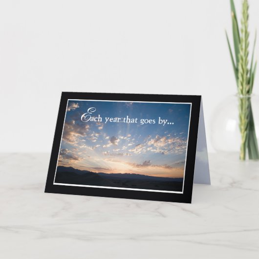 従業員の記念日、風景空 カード (正面)