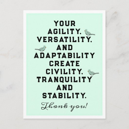 従業員の評価 ポストカード (正面)