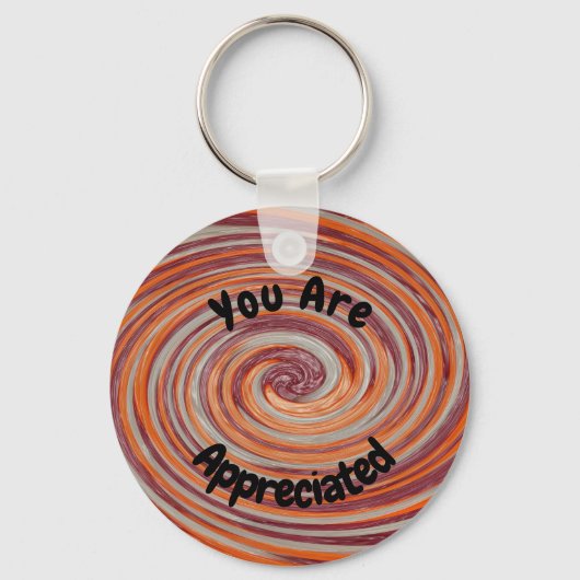 従業員の評価Groovy Swirl Bright Company キーホルダー (正面)