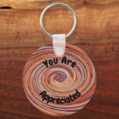 従業員の評価Groovy Swirl Bright Company キーホルダー (正面)