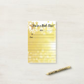 従業員の認識のポスト・イット賞のロックスター ポストイット (デスク上)